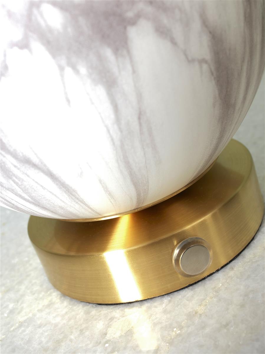 It's about RoMi Tischlampe CARRARA gold | 16x16x18cm