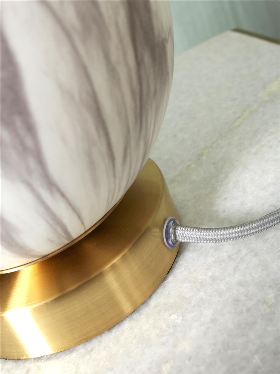It's about RoMi Tischlampe CARRARA gold | 16x16x18cm