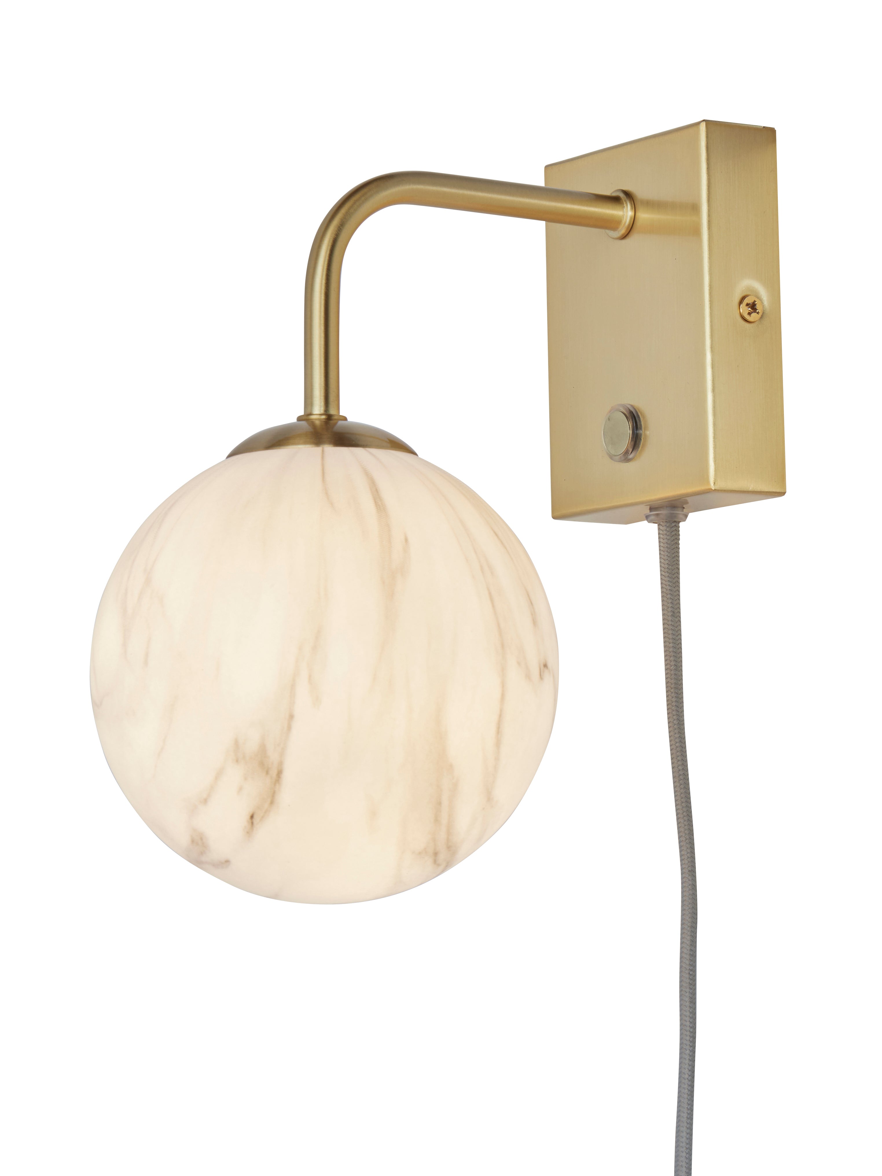 It's about RoMi Wandleuchte CARRARA gold | 12x18x21cm