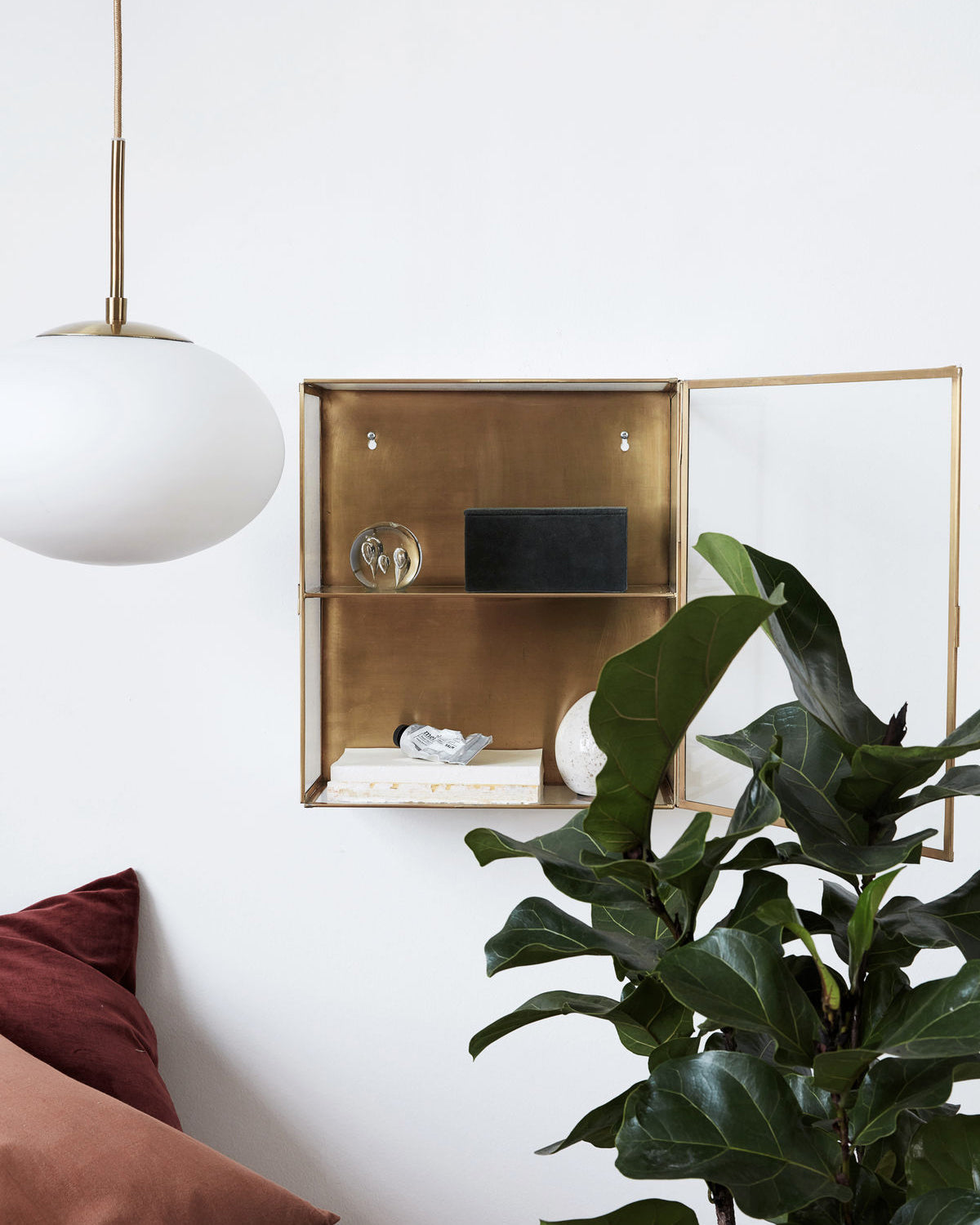 House Doctor Schrank GLASS messing | 35x40x15cm