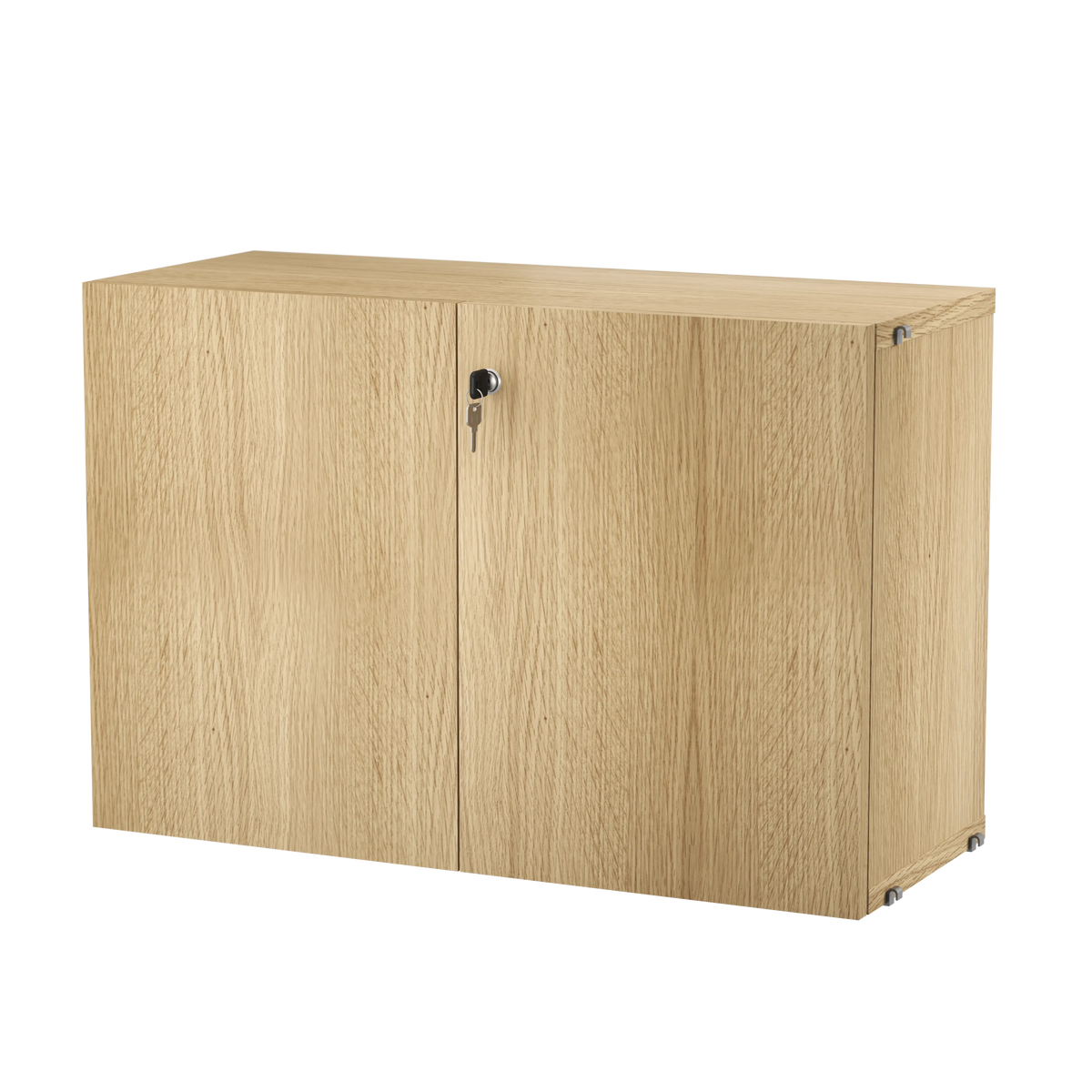 String Furniture Schrank mit Schloss B78 x T32.2 x H52, Eiche