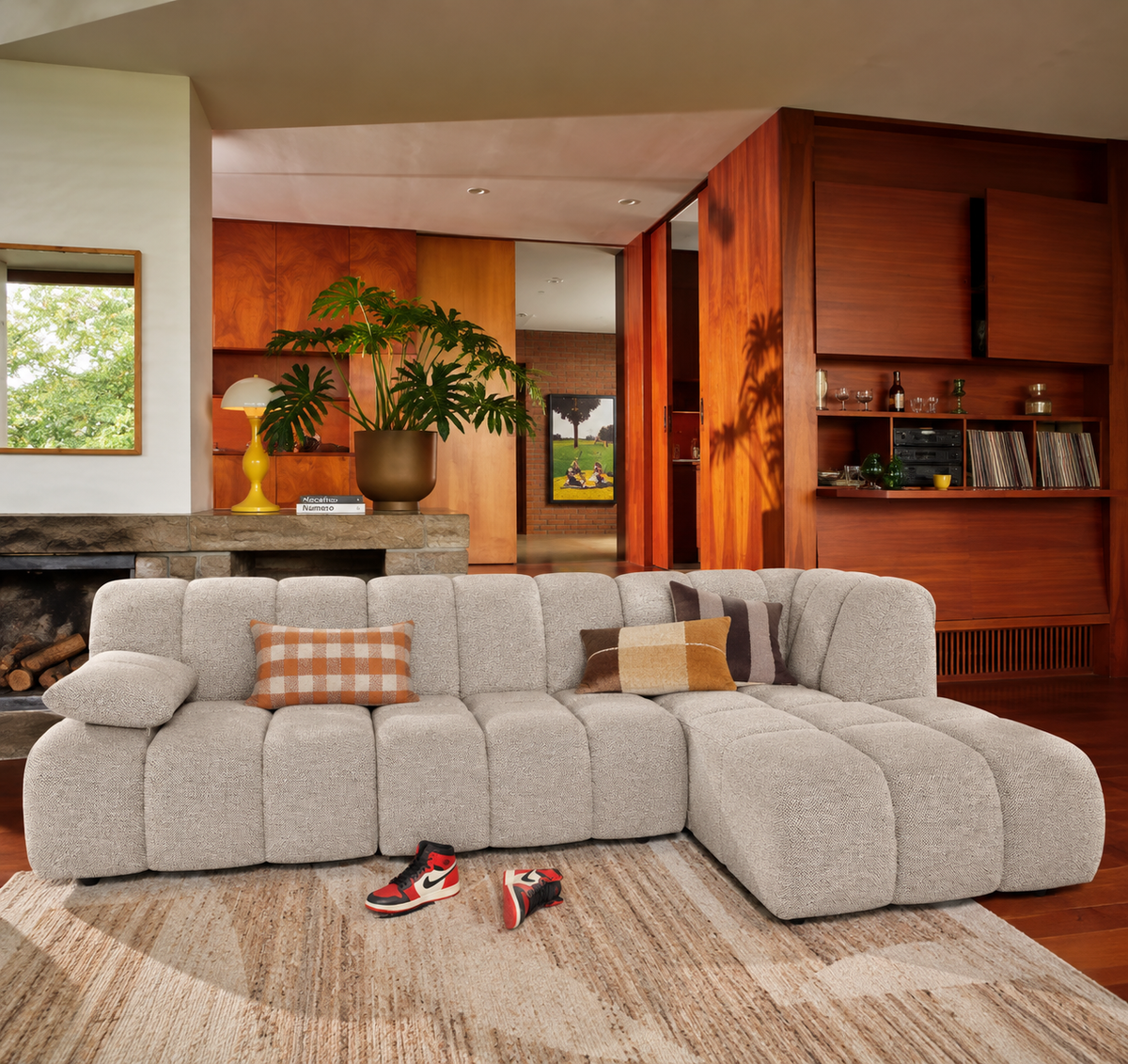 HKliving modulare Couch WAVE sneak light grey