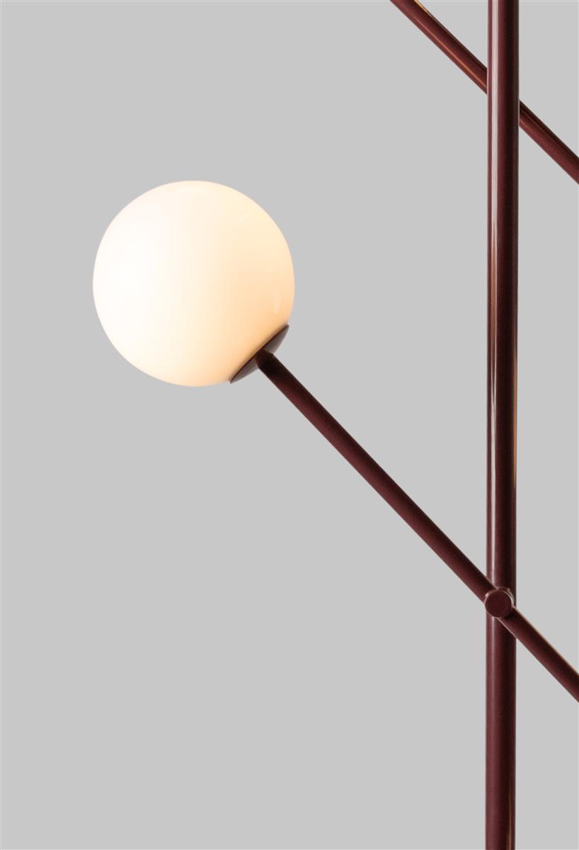 It's about RoMi Stehlampe COPENHAGEN burgund | 48x26x170cm