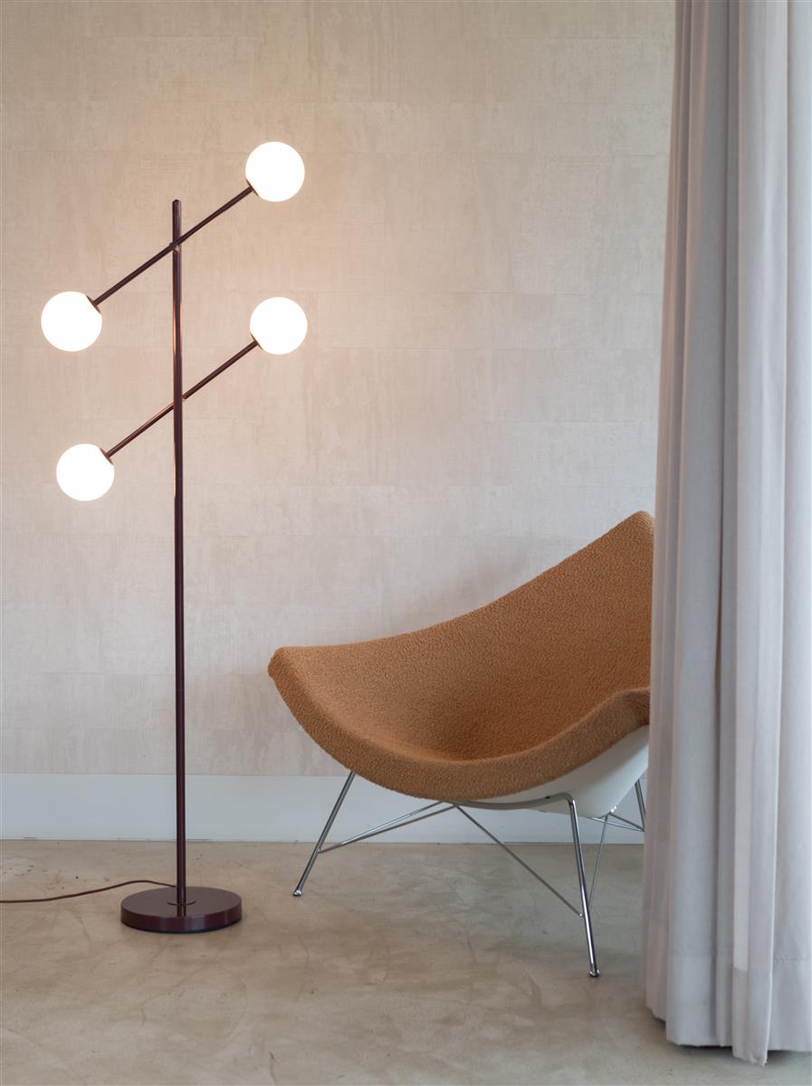 It's about RoMi Stehlampe COPENHAGEN burgund | 48x26x170cm