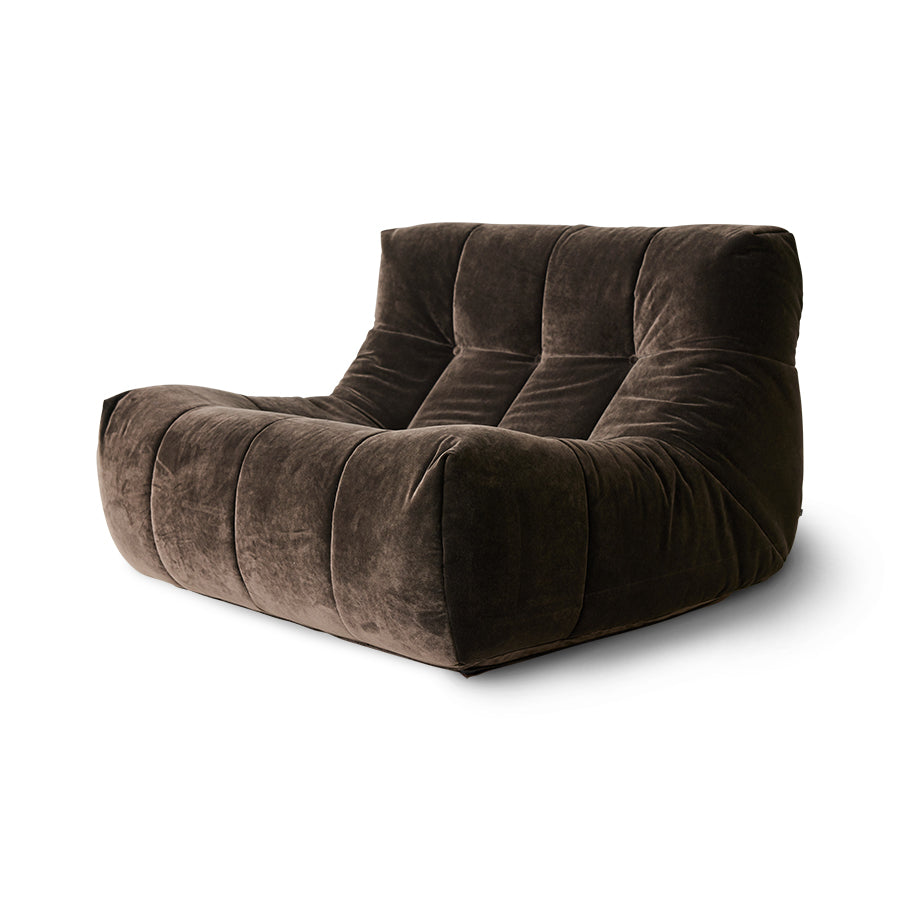 Hkliving LAZY LOUNGE CHAIR Royalsamt espresso