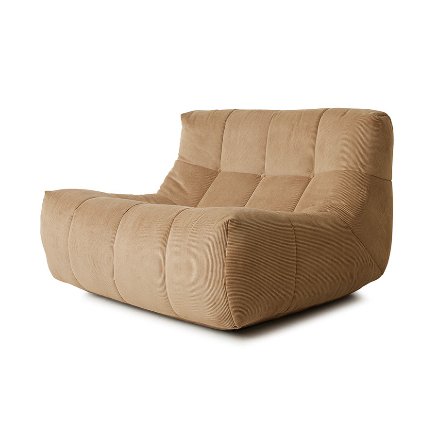 Hkliving LAZY LOUNGE CHAIR Cordsamt braun