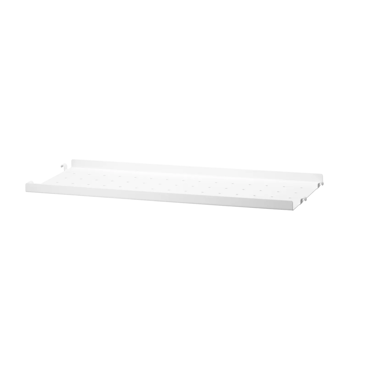 String Furniture Regalboden aus Metall niedrige Kante B58 x T20, Weiß