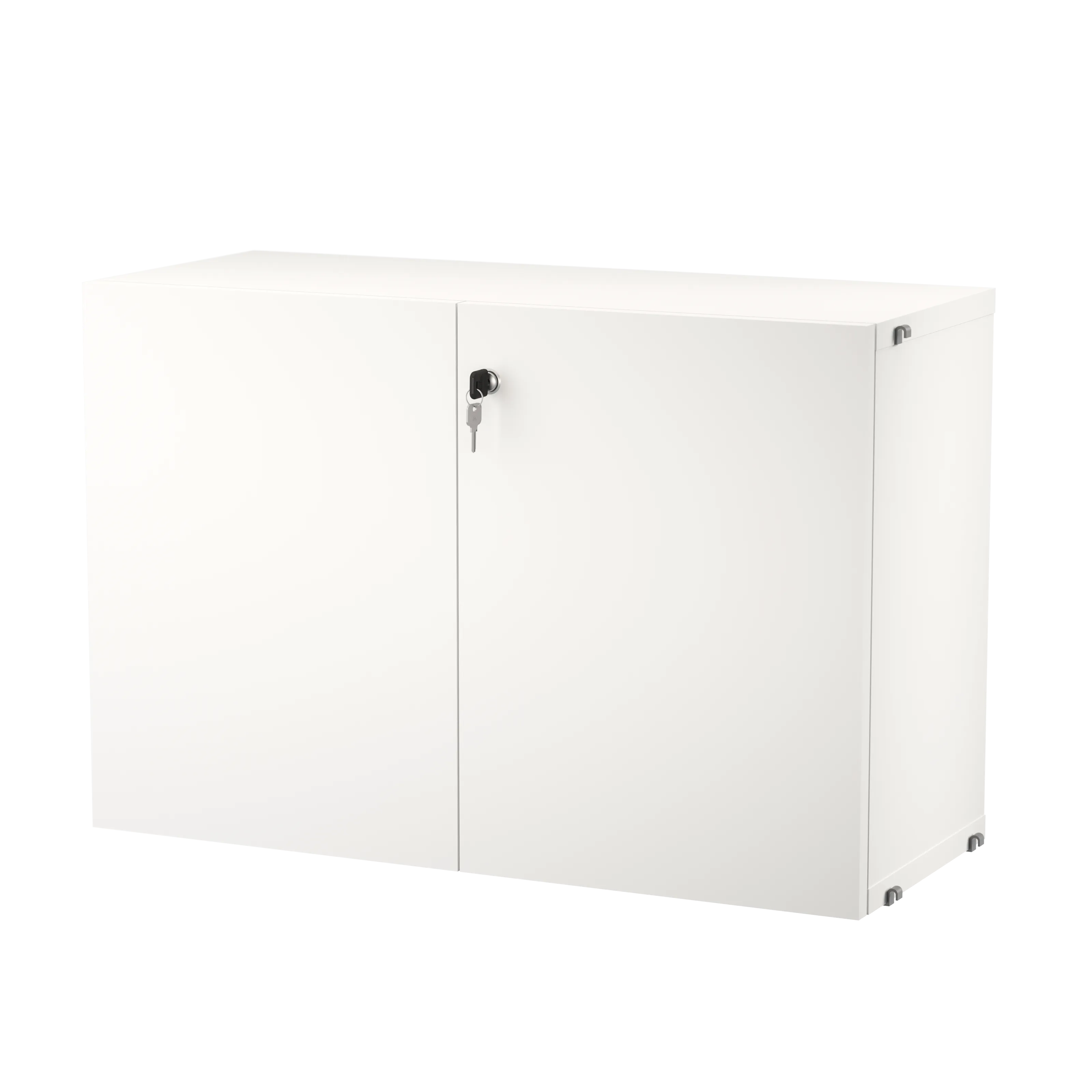 String Furniture Schrank mit Schloss B78 x T32.2 x H52, Weiß