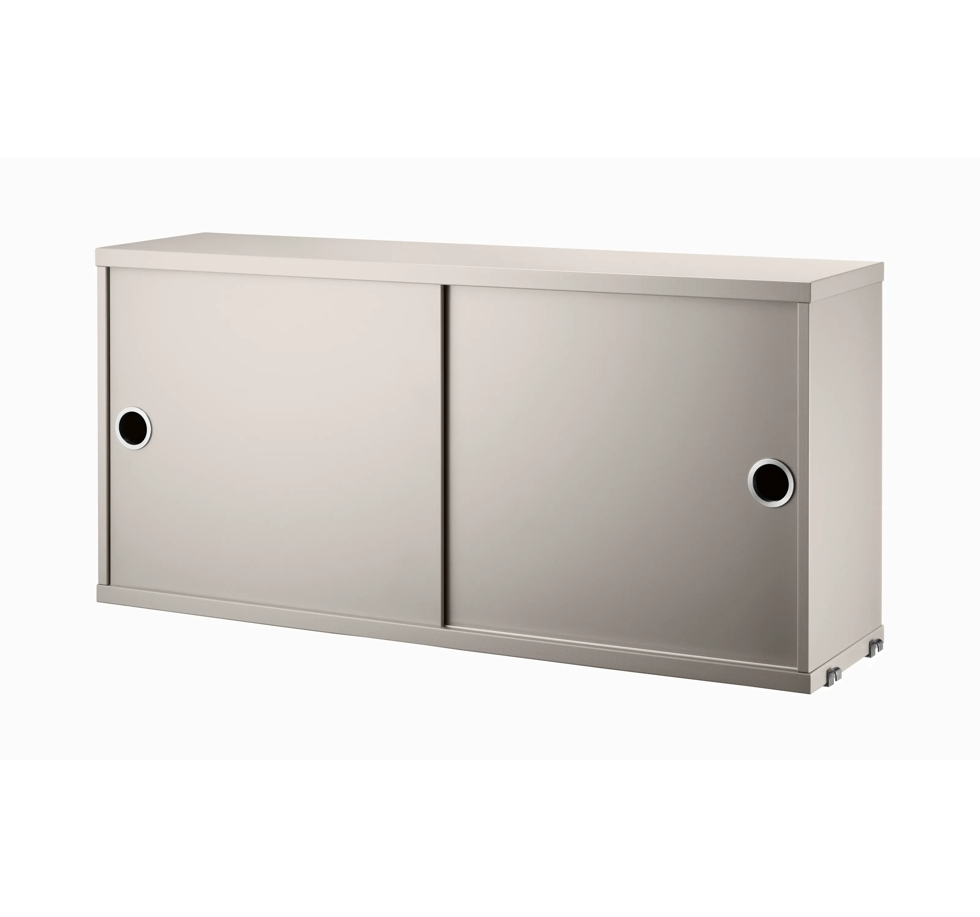 String Furniture Schrank mit Schiebetüren B78 x T20 x H37, Beige