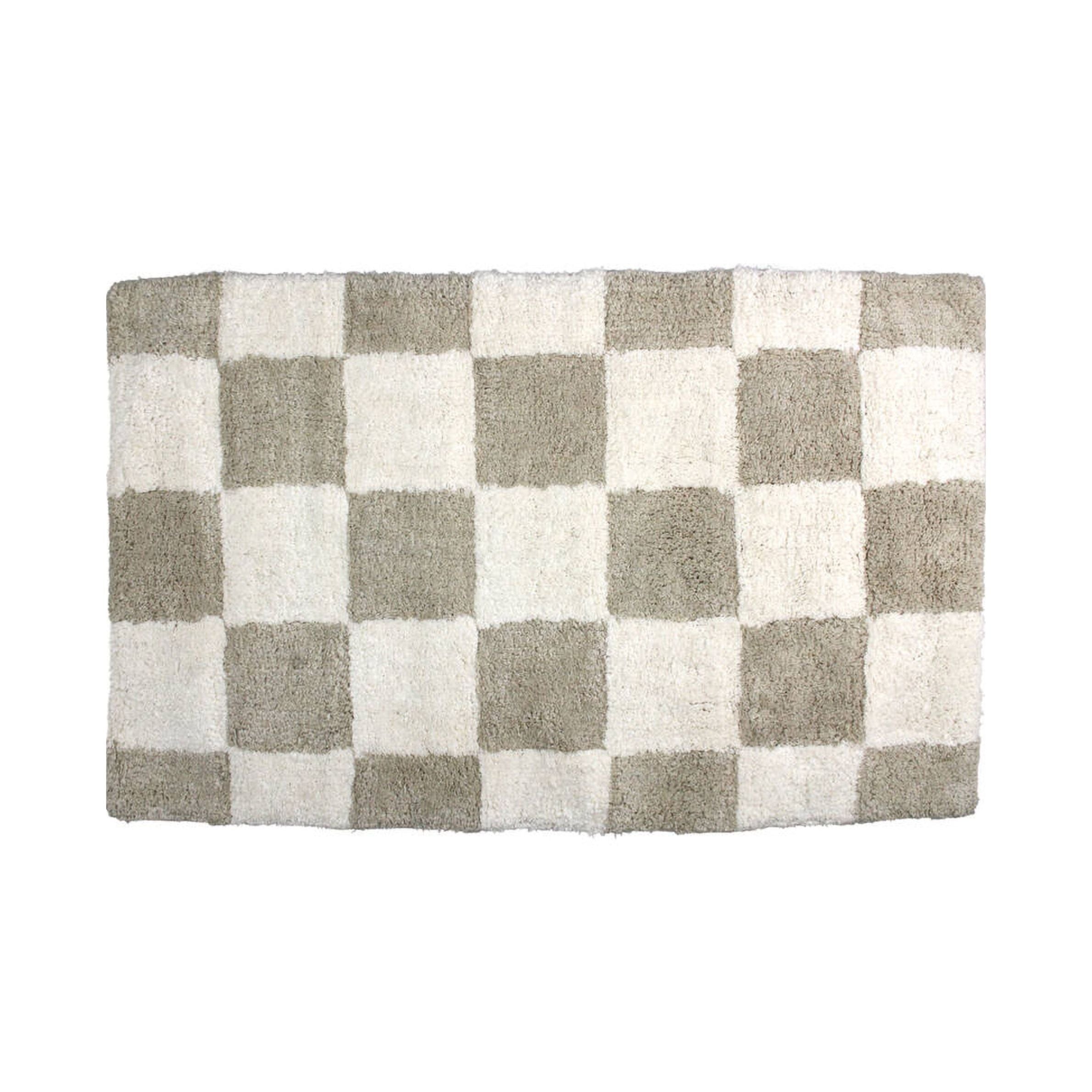 Kersten Badematte CHECKER taupe creme | 50x80cm