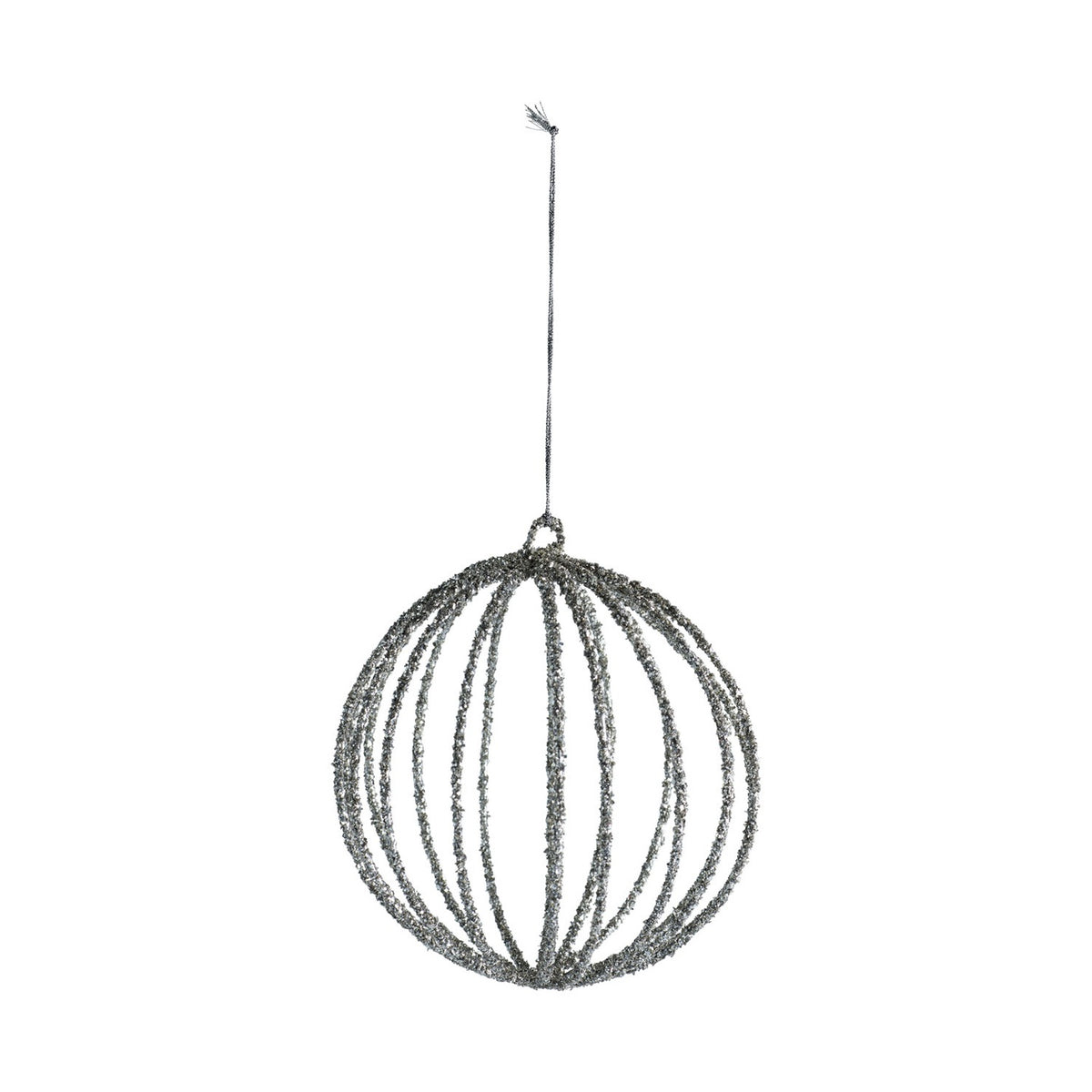 Tine K Home Christbaumkugel GLITTER BALL silber glitzer | Ø12cm
