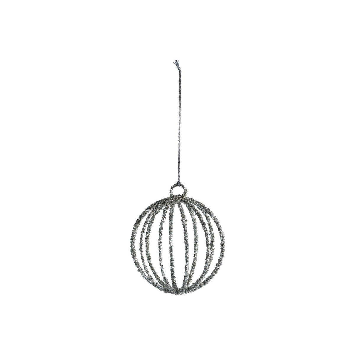 Tine K Home Christbaumkugel GLITTER BALL silber glitzer | Ø8cm