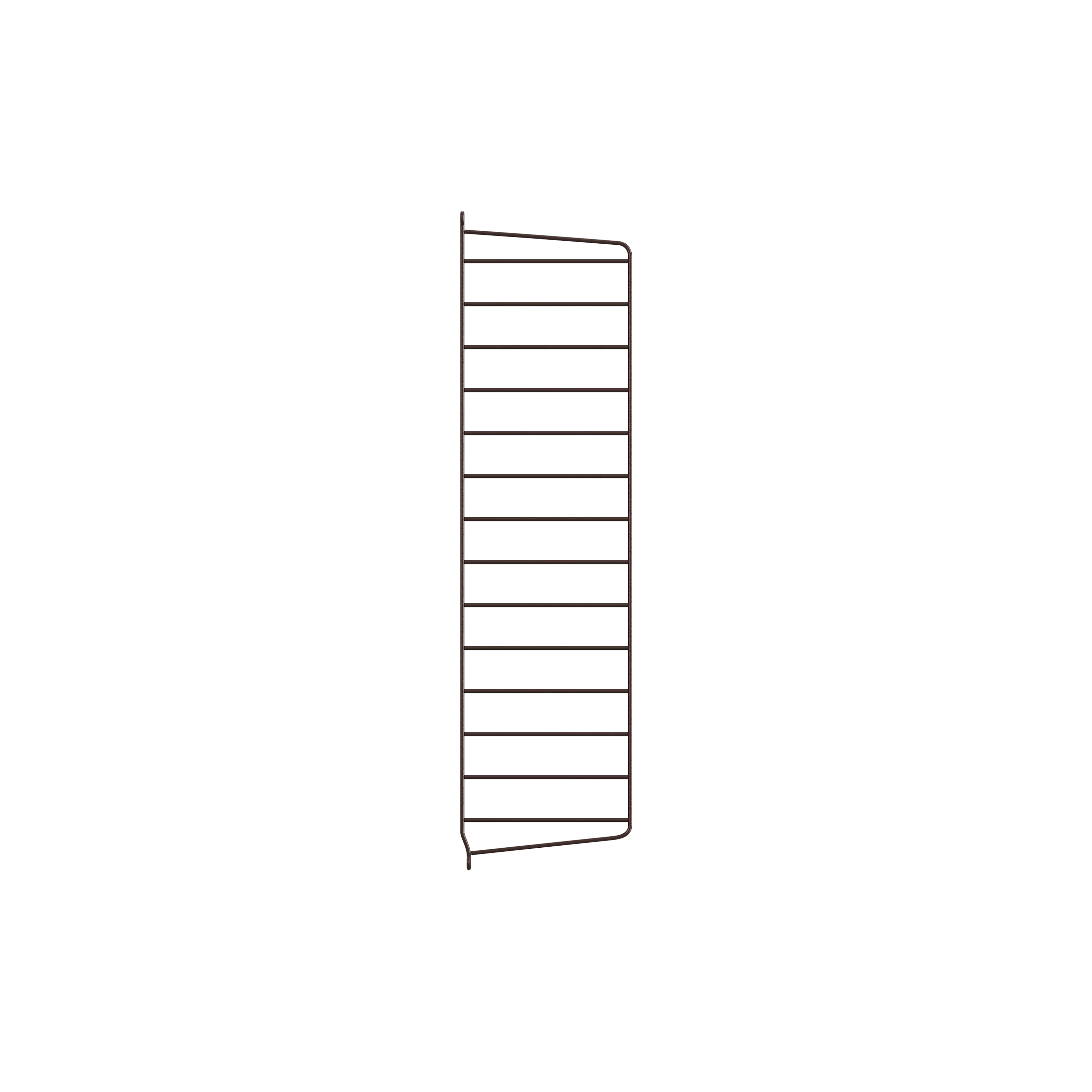 String Furniture Wandleiter T20 x H75, Dunkelbraun, 1er Pack