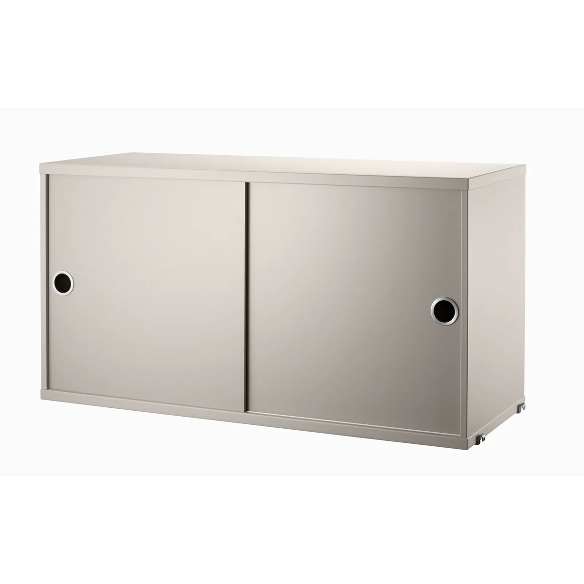 String Furniture Schrank mit Schiebetüren B78 x T30 x H42, Beige