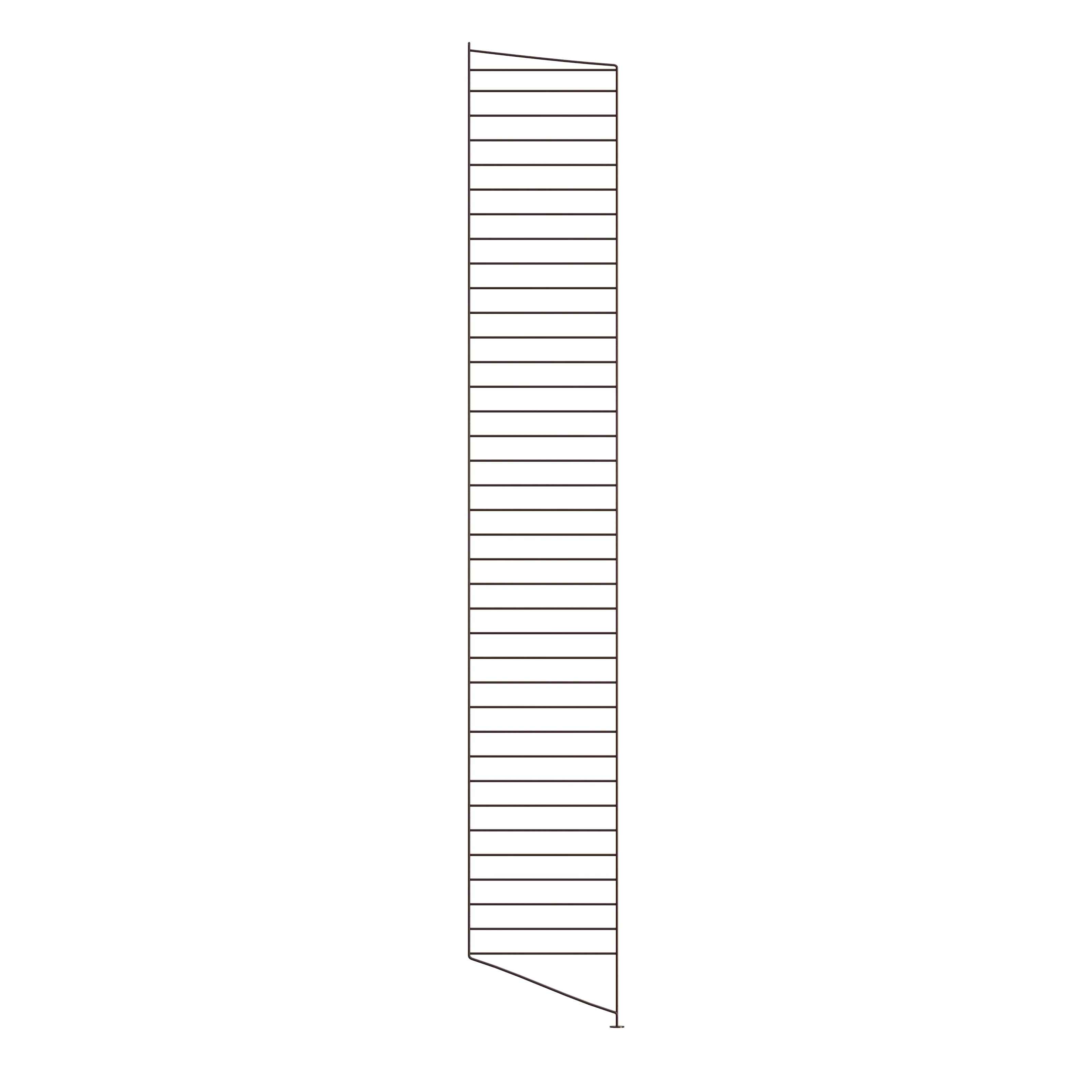 String Furniture Bodenleiter T30 x H200, Dunkelbraun, 1er Pack