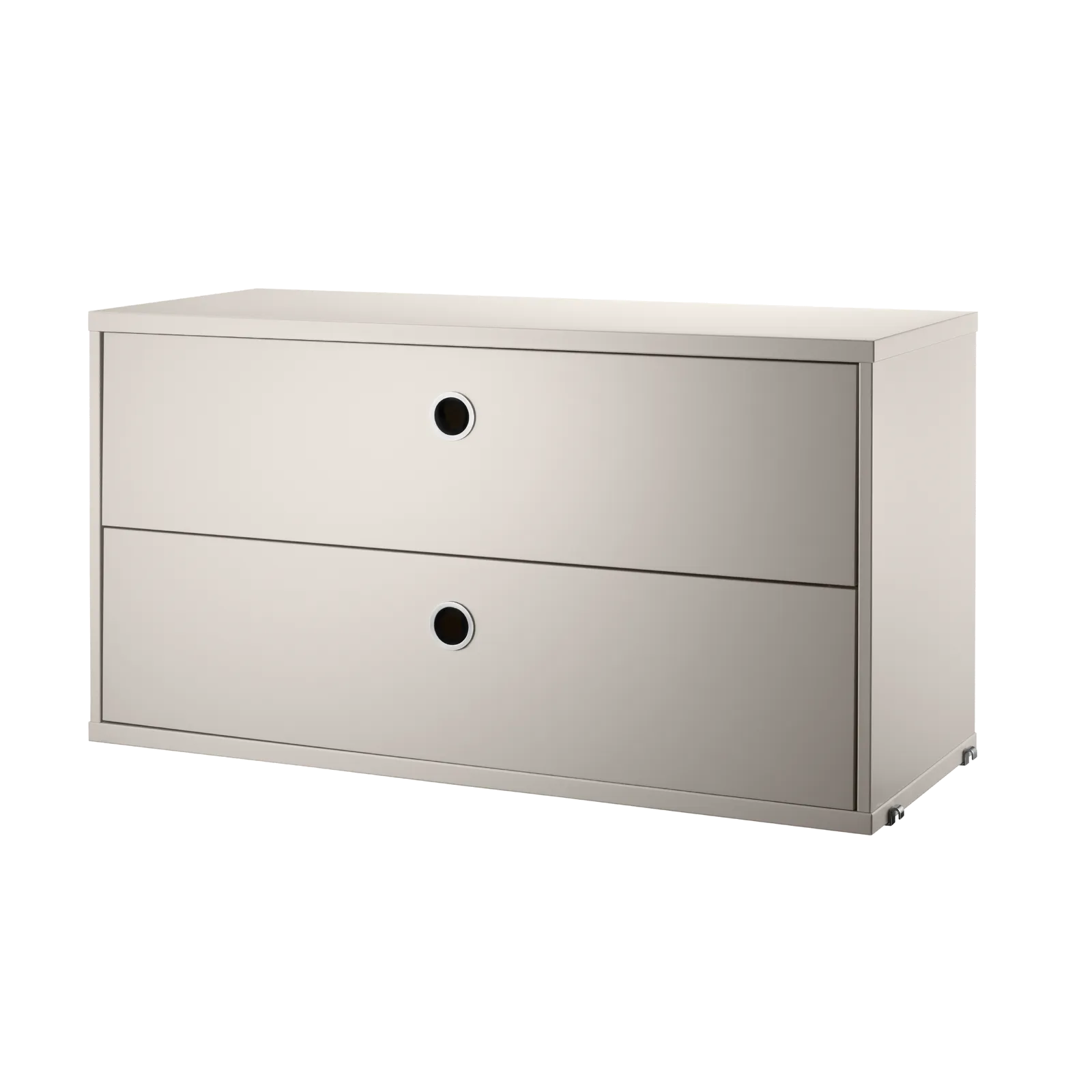 String Furniture Schubladenschrank B78 x T30 x H42, Beige