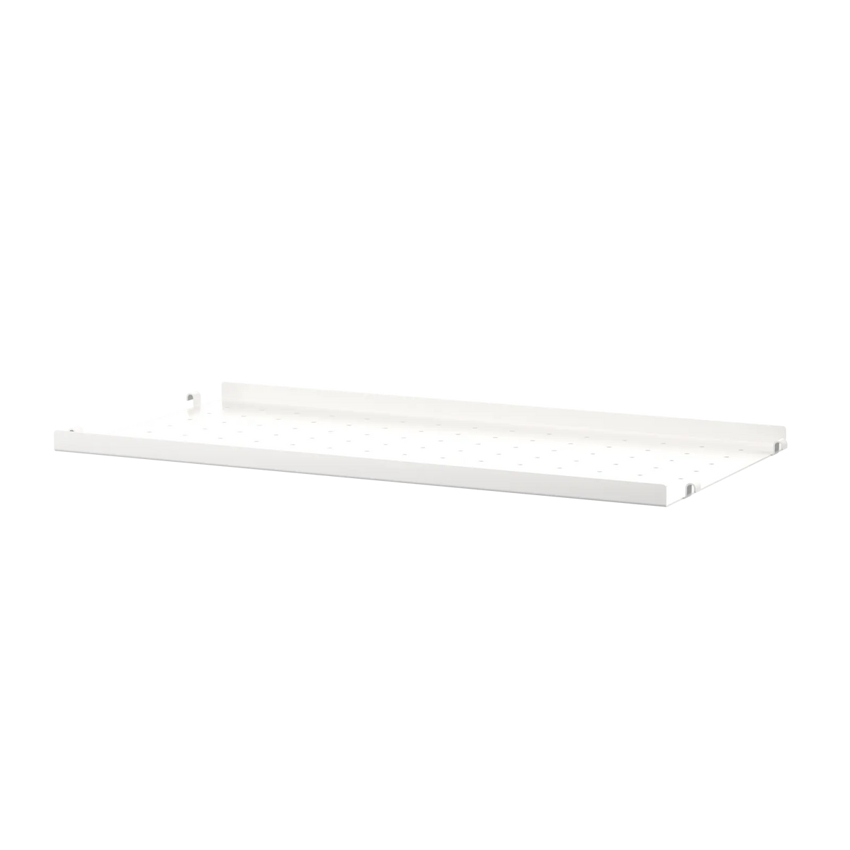 String Furniture Regalboden aus Metall niedrige Kante B58 x T30, Weiß