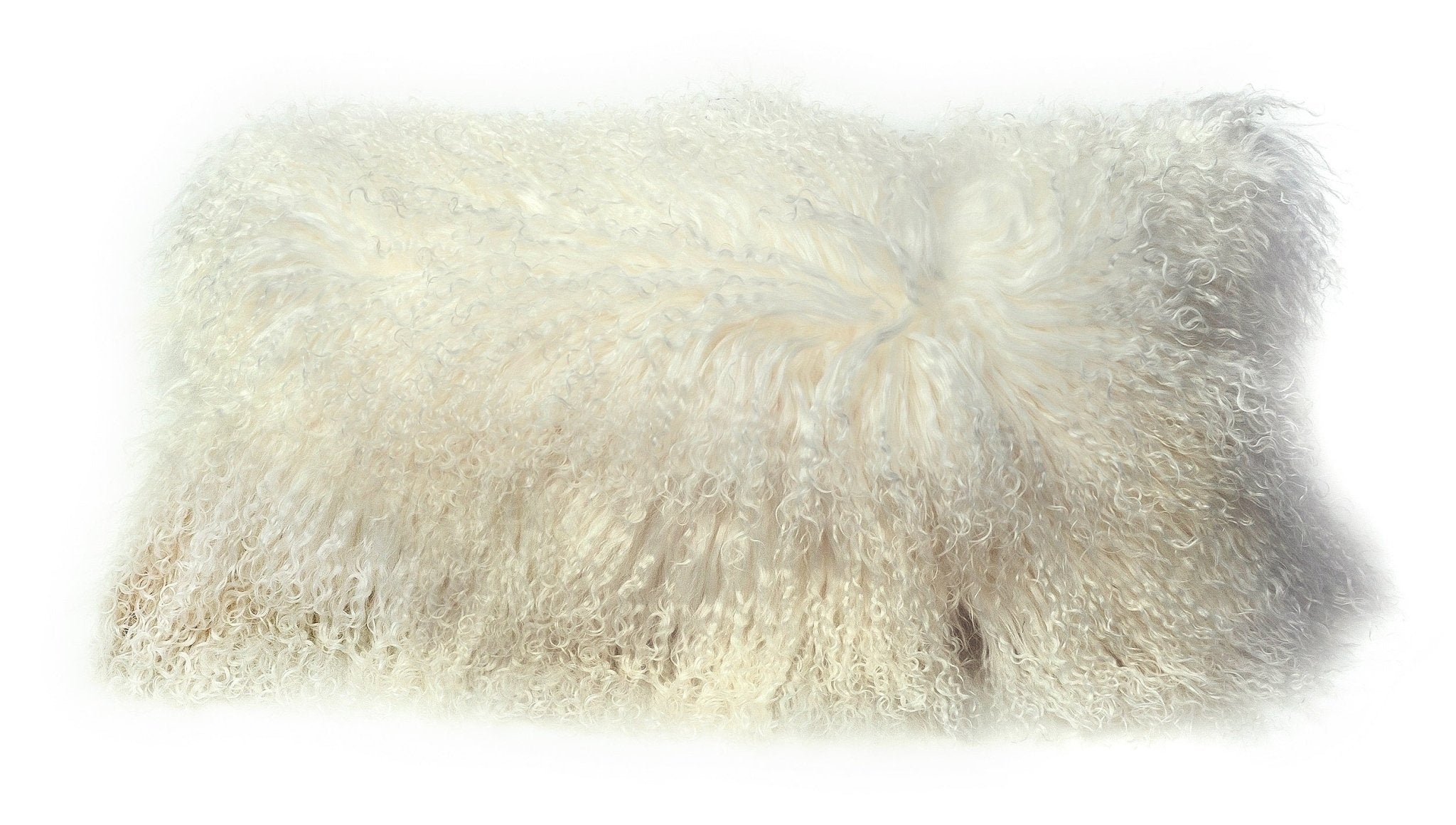 Fibre by Auskin Kissen Tibetlammfell Langhaar IVORY cremeweiß 28x56cm - Sir Henrys