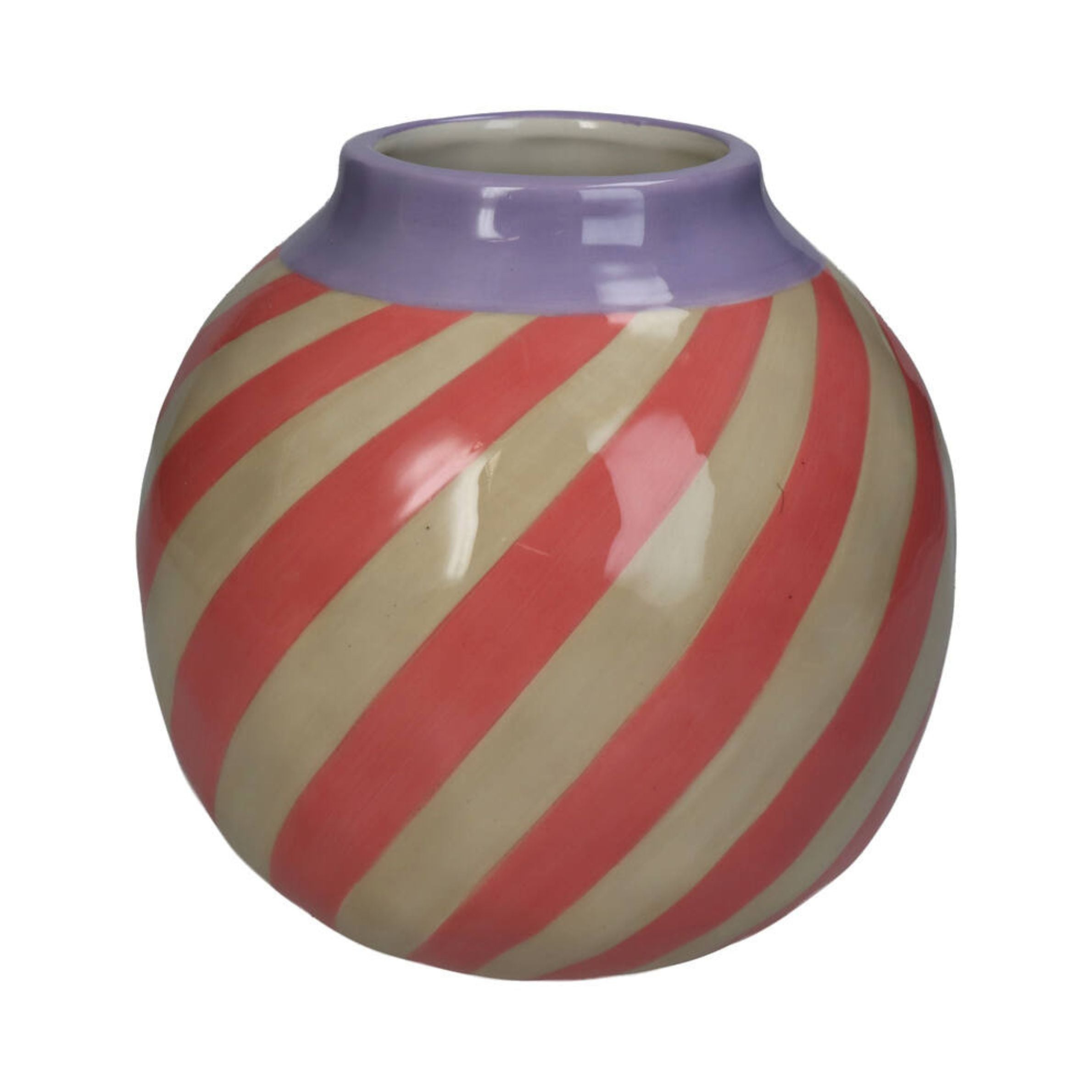 Kersten Vase STRIPES rosa | Ø16cm