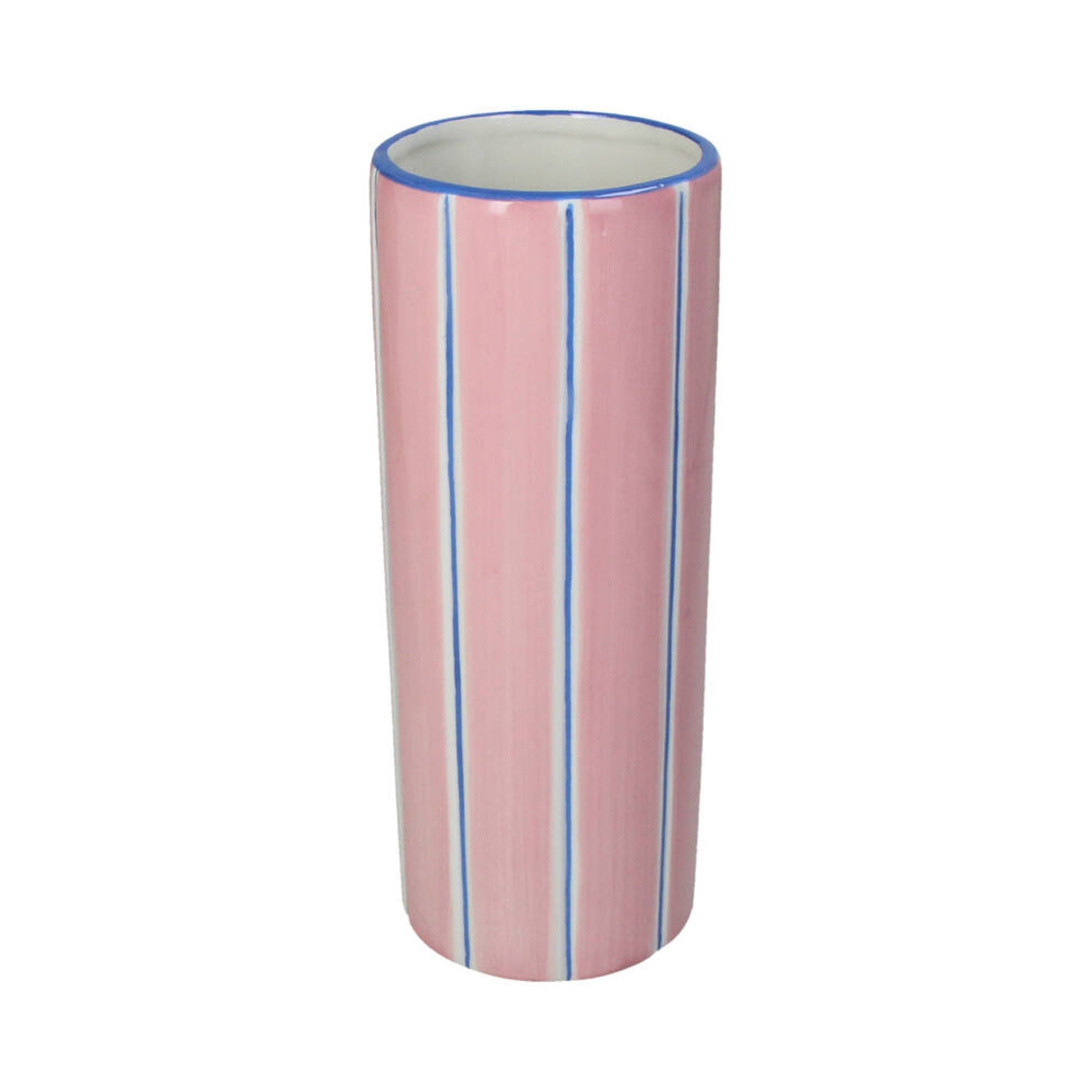 Kersten Vase STRIPES rosa | Ø9x23cm