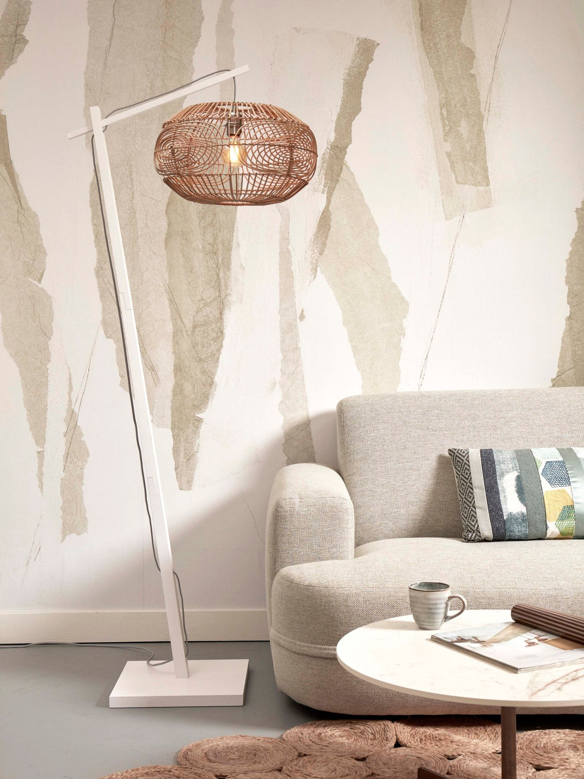 Good&Mojo Stehlampe MADEIRA braun | 74x48x176cm - Sir Henrys