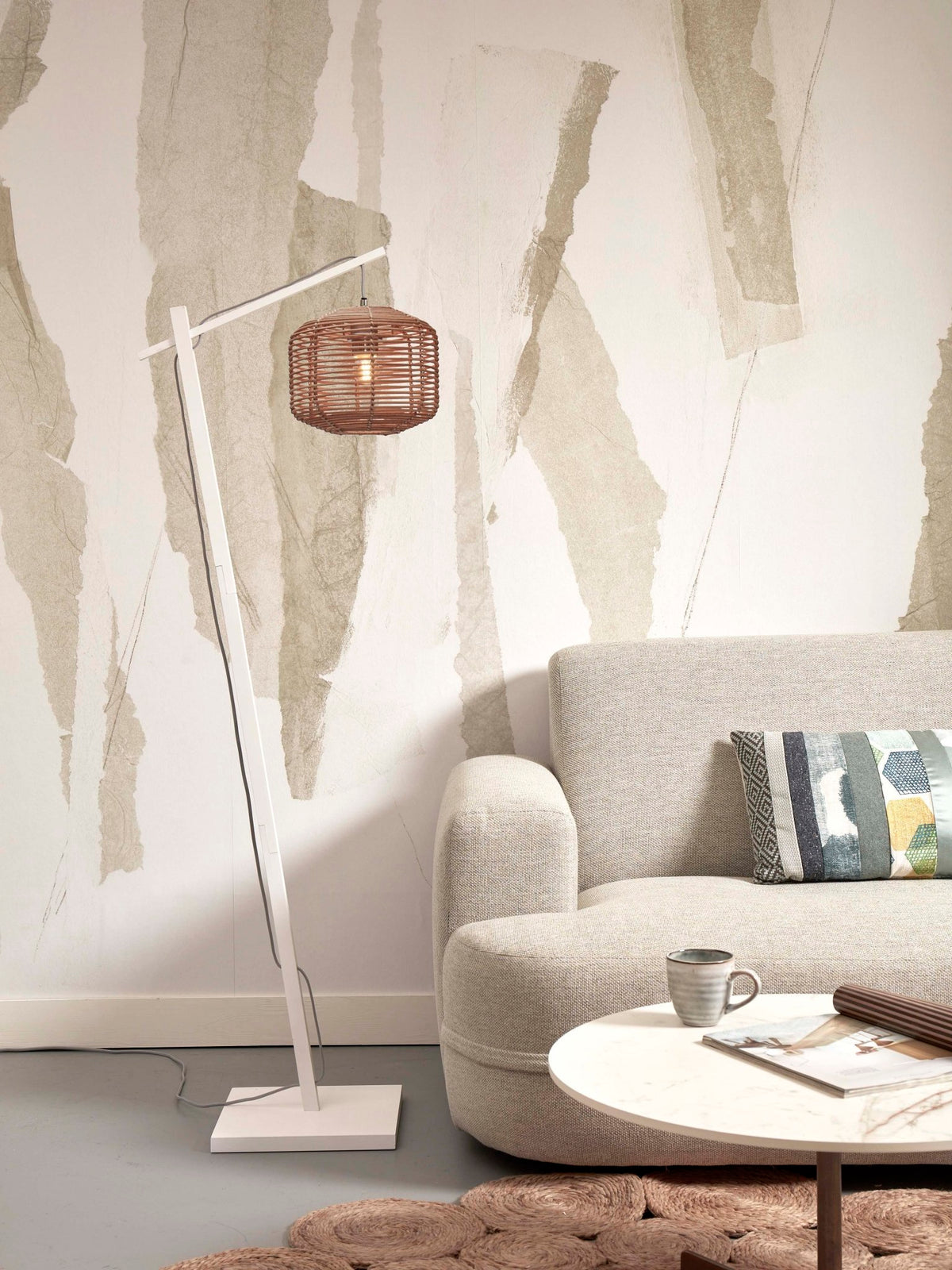Good&Mojo Stehlampe TANAMI weiß | 55x30x150cm - Sir Henrys