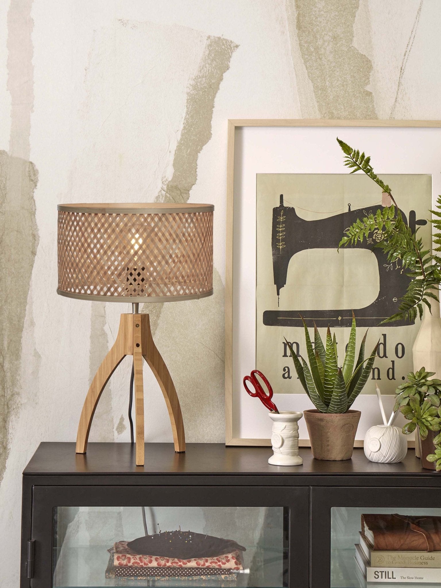 Good&Mojo Tischlampe JAVA braun | 20x20x40cm - Sir Henrys