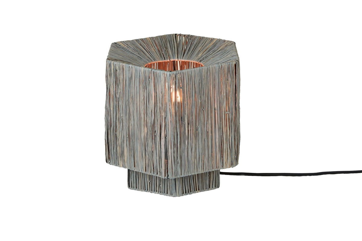 Good&Mojo Tischlampe PANAMA grau | 26x28x26cm - Sir Henrys