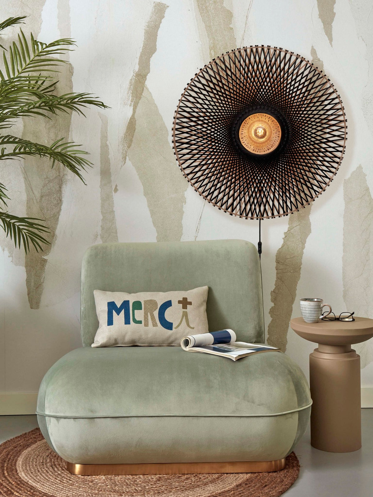Good&Mojo Wandleuchte KALIMANTAN schwarz | 87x20x87cm - Sir Henrys