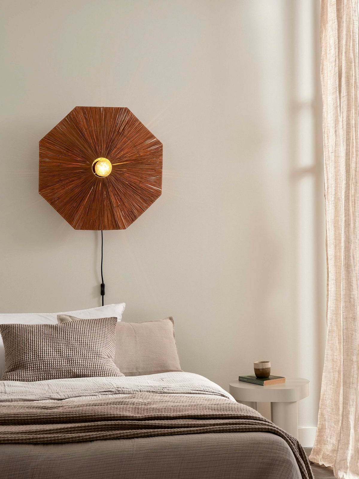 Good&Mojo Wandleuchte PANAMA braun | 65x7x65cm - Sir Henrys