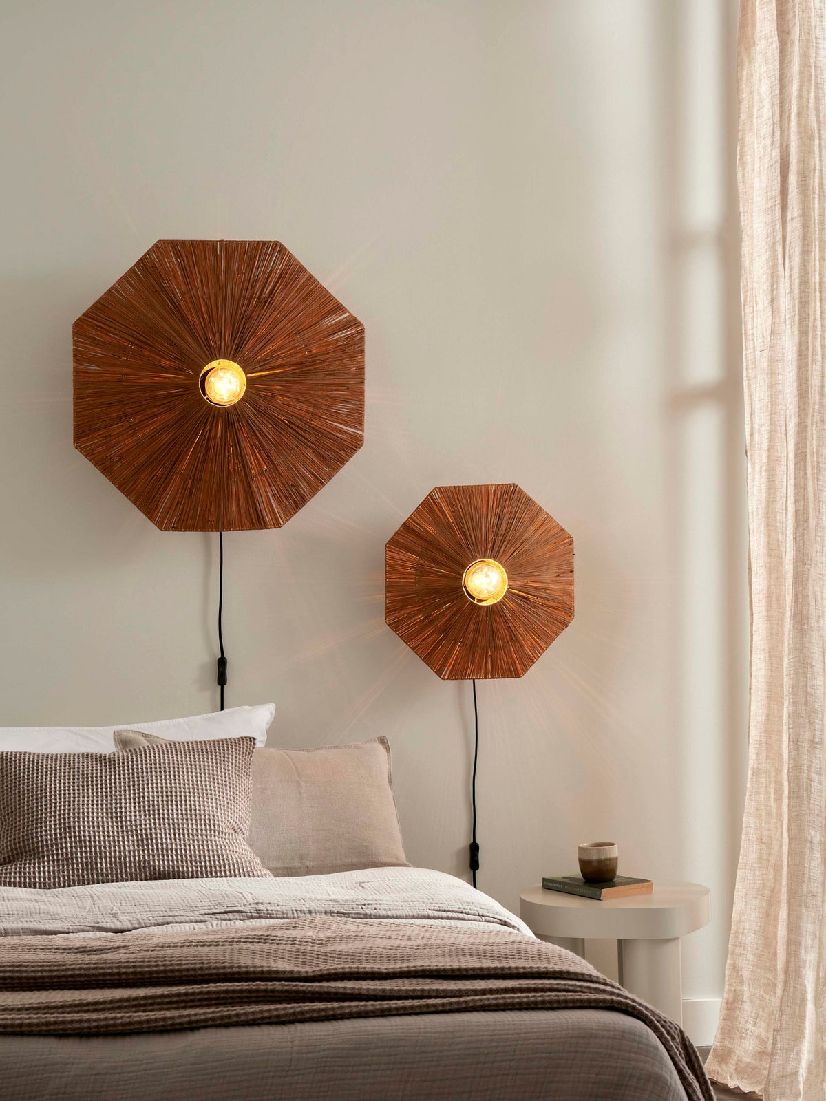 Good&Mojo Wandleuchte PANAMA braun | 65x7x65cm - Sir Henrys
