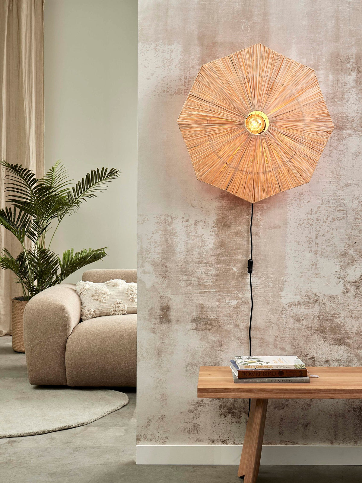 Good&Mojo Wandleuchte PANAMA gelb | 65x7x65cm - Sir Henrys