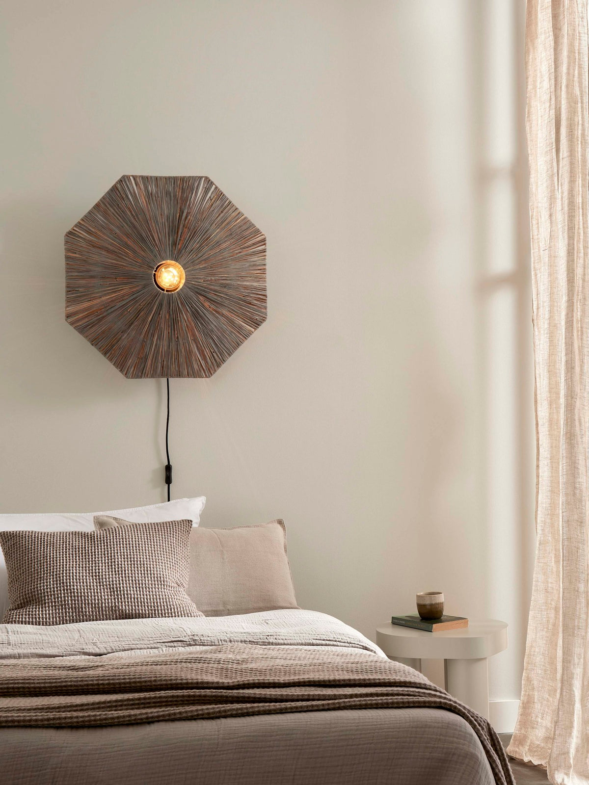 Good&Mojo Wandleuchte PANAMA grau | 65x7x65cm - Sir Henrys