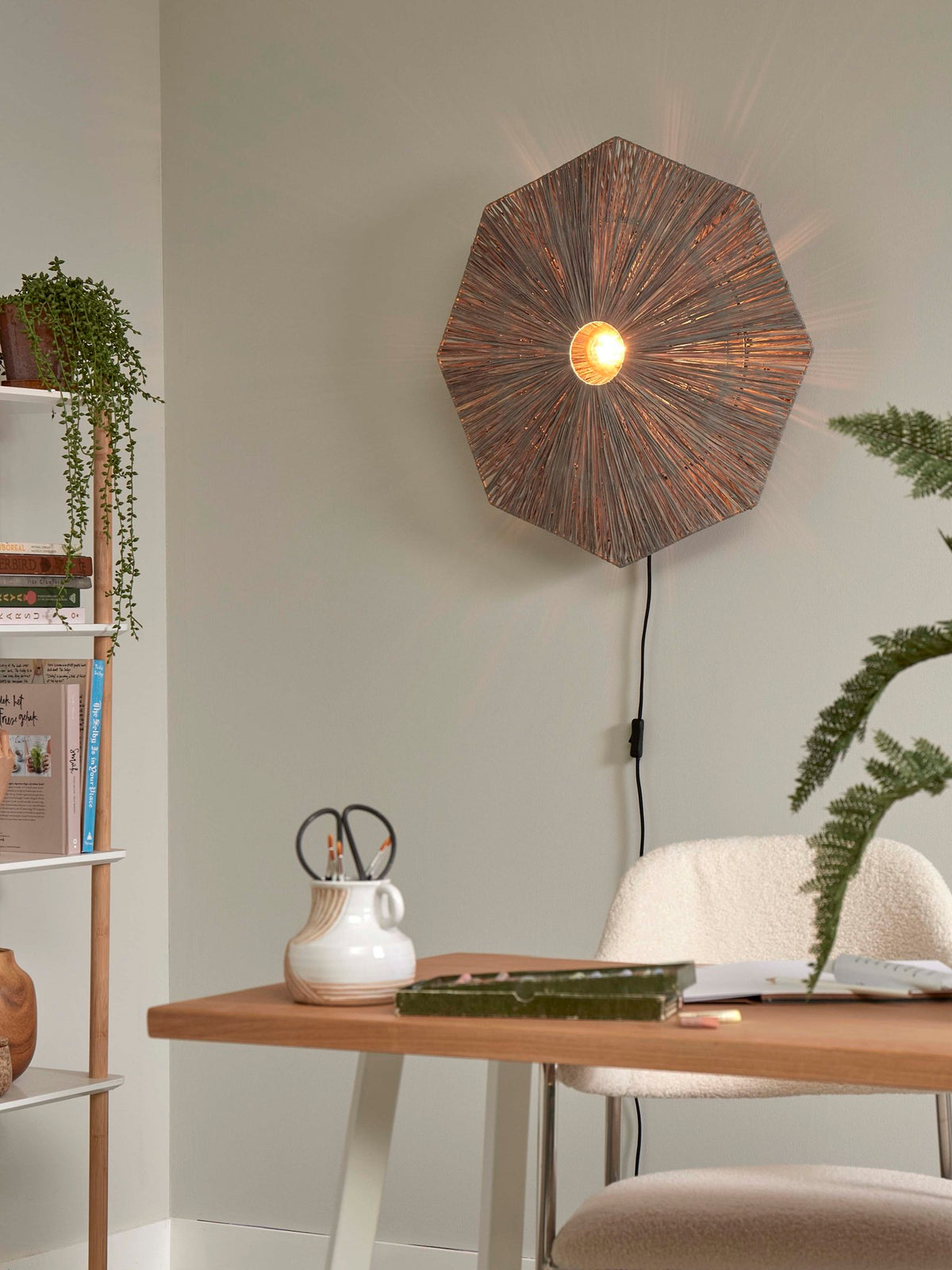 Good&Mojo Wandleuchte PANAMA grau | 65x7x65cm - Sir Henrys
