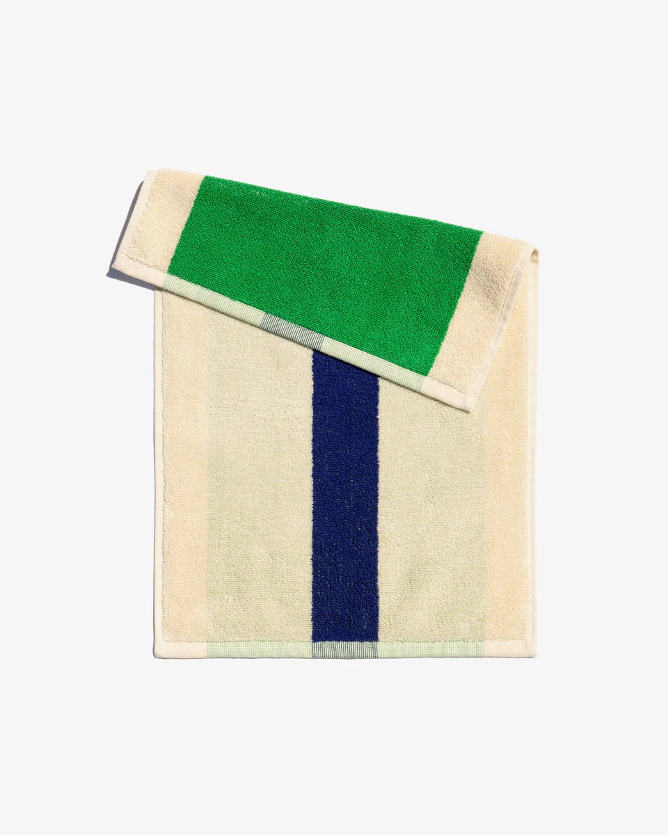 Suite702 Gästehandtuch  PINK BLUE BROWN 3er Set creme gestreift | 30x50cm
