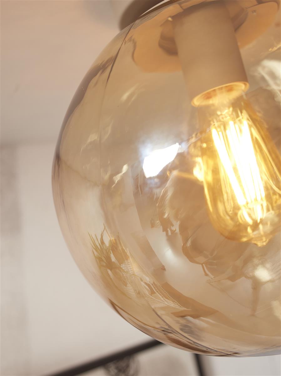 It's about RoMi Deckenlampe HELSINKI Bernstein | 26x26x28cm