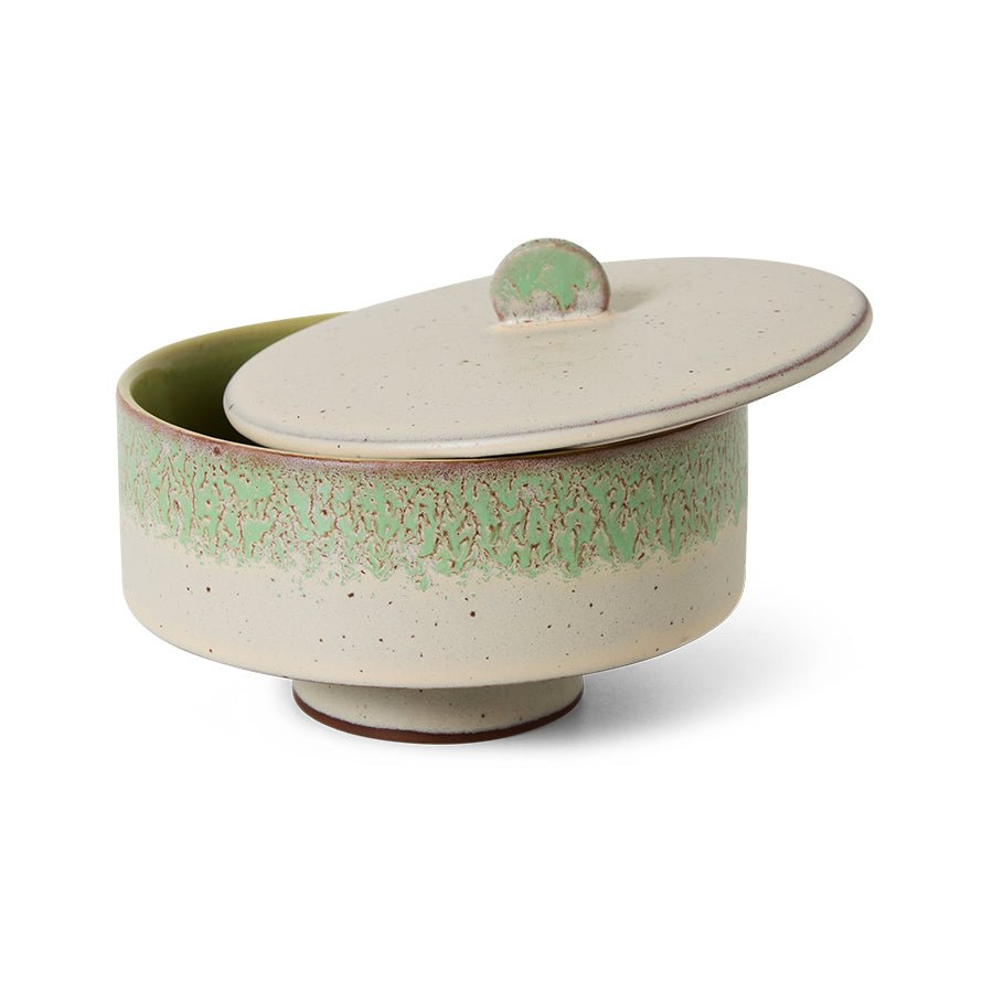 HKliving Aufbewahrungsdose SLUSH Bonbon 70s Ceramics bunt | Ø14x10cm - Sir Henrys