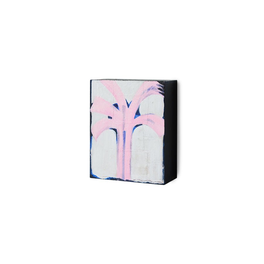 HKliving Bild PALMLINES Pocket exhibit rosa | 13x16x6cm - Sir Henrys