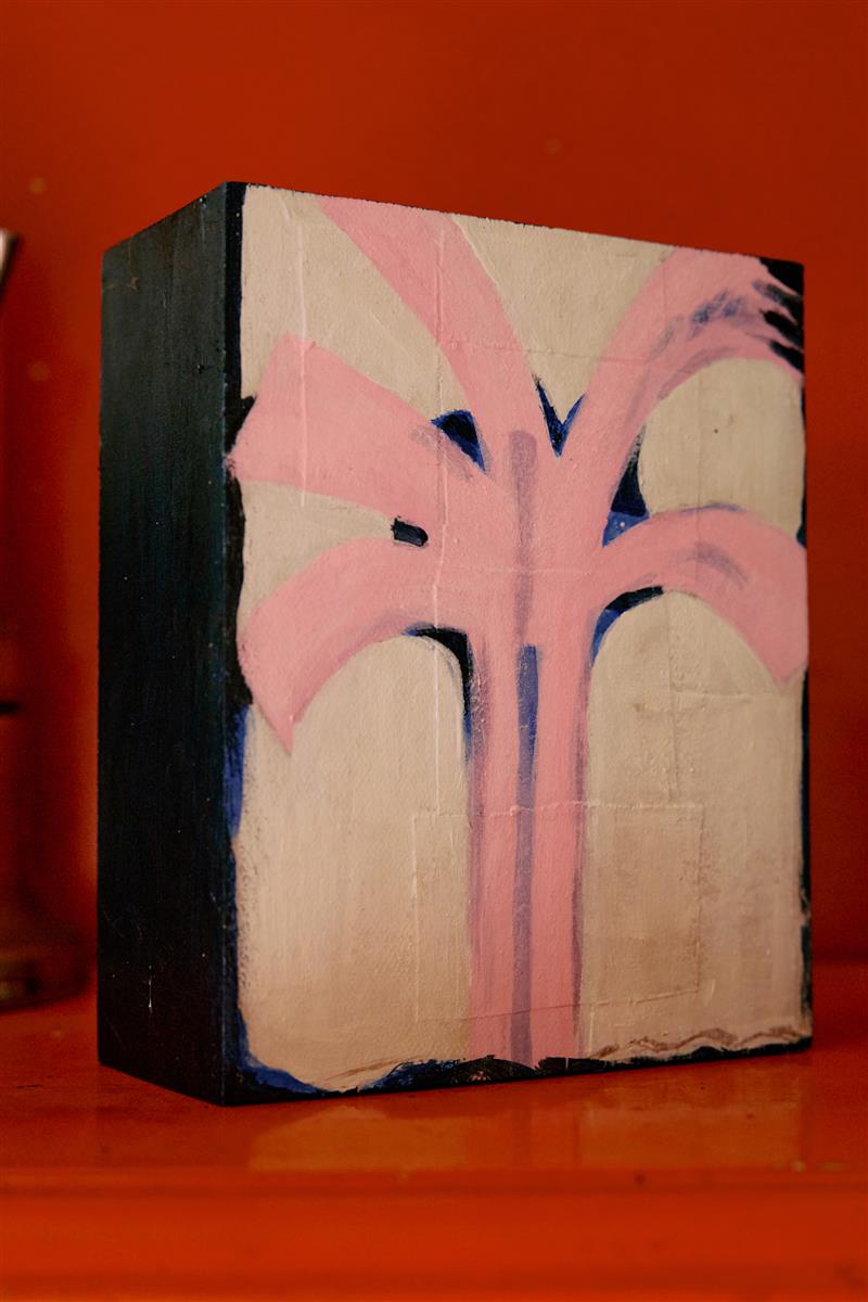 HKliving Bild PALMLINES Pocket exhibit rosa | 13x16x6cm - Sir Henrys