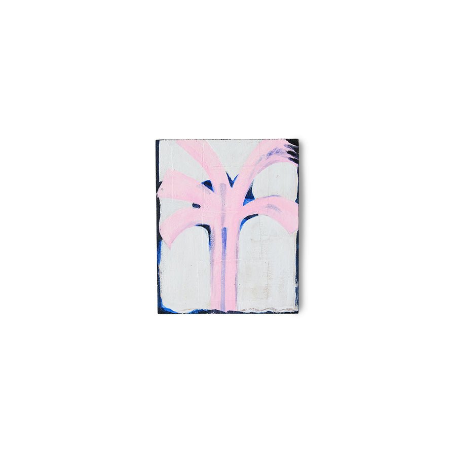 HKliving Bild PALMLINES Pocket exhibit rosa | 13x16x6cm - Sir Henrys