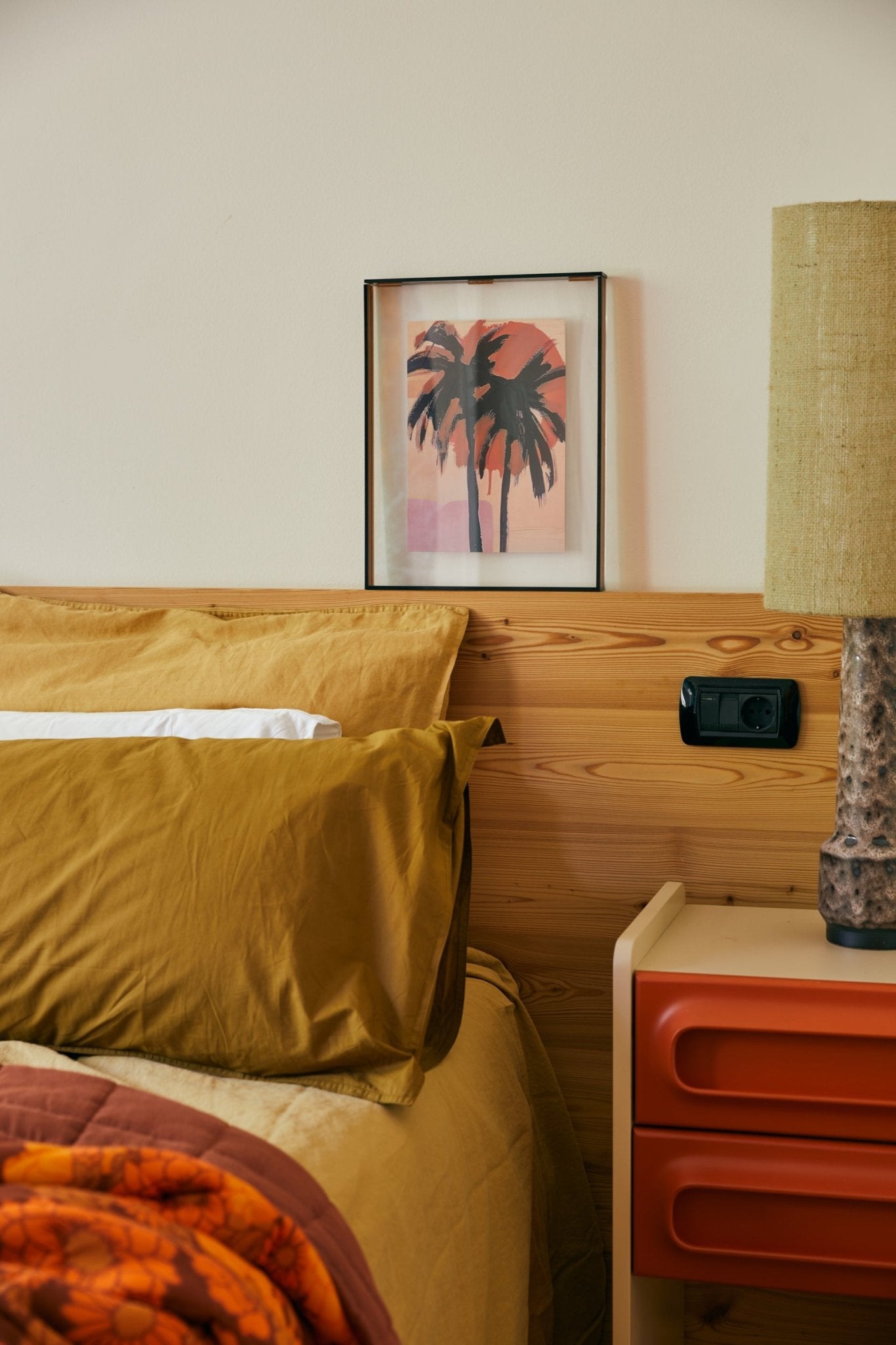 HKliving Bild PALMS pink braun | 40x3x50cm - Sir Henrys