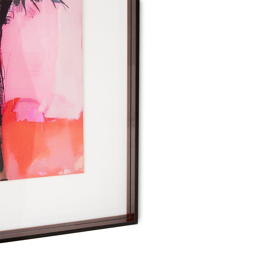 HKliving Bild PALMS pink braun | 40x3x50cm - Sir Henrys