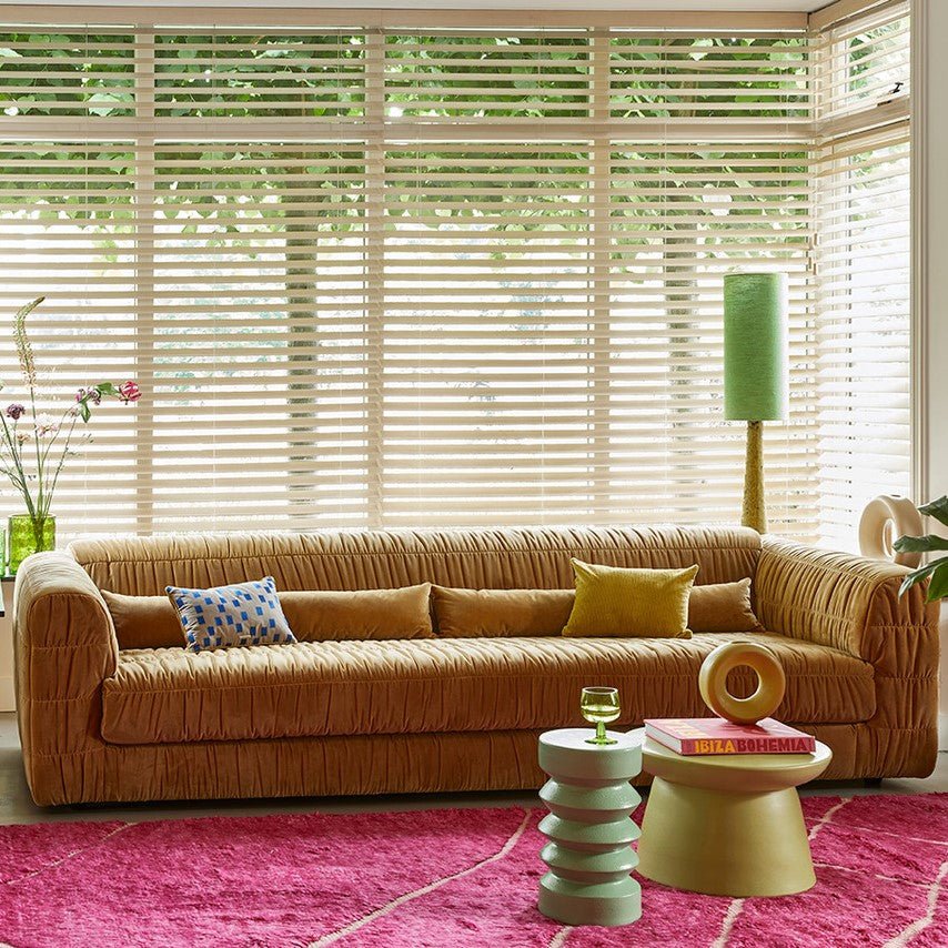 HKliving Club Couch Leinen/Samt verschiedene Farben - Sir Henrys