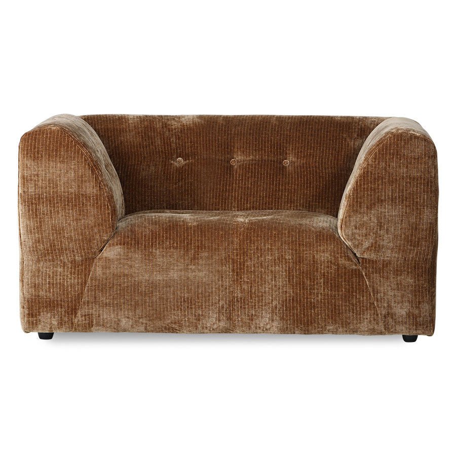 HKliving Couch Vint LOVESEAT Cordsamt altgold - Sir Henrys