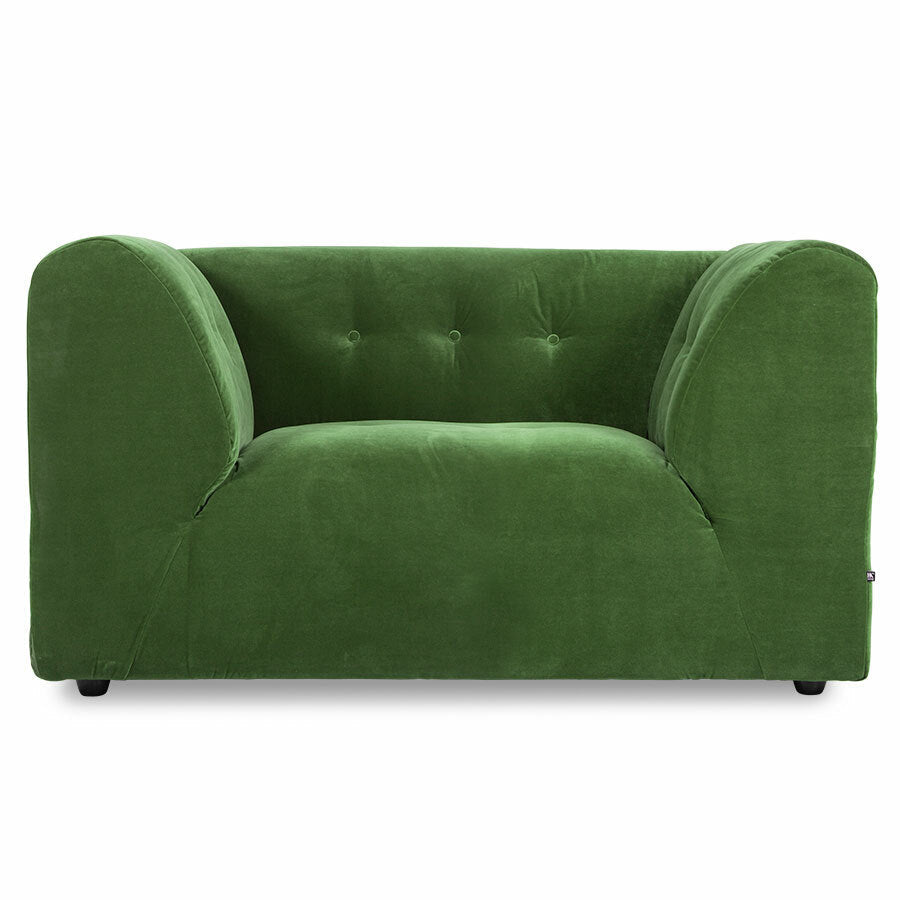 HKliving Couch Vint LOVESEAT royal velvet green - Sir Henrys