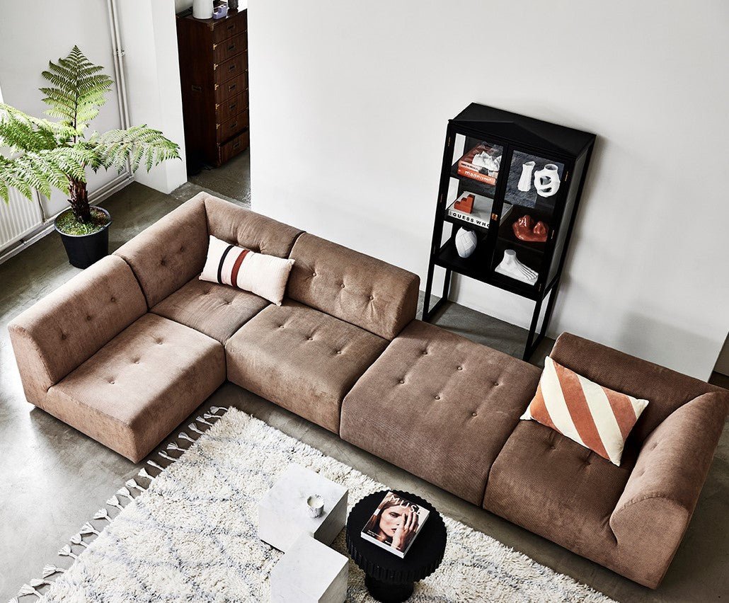 HKliving Couch Vint modular Cord braun - Sir Henrys