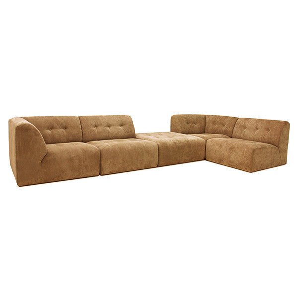 HKliving Couch Vint modular Cord braun - Sir Henrys