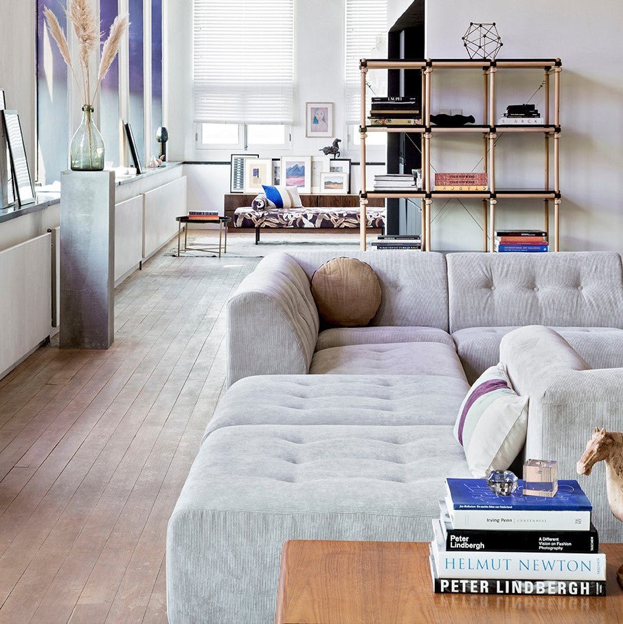 HKliving Couch VINT modular Cord creme | 97x94x74 cm - Sir Henrys