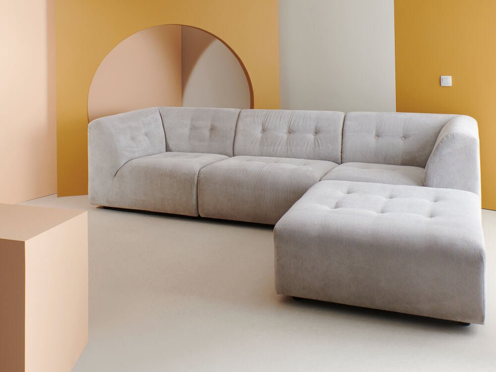 HKliving Couch VINT modular Cord creme | 97x94x74 cm - Sir Henrys