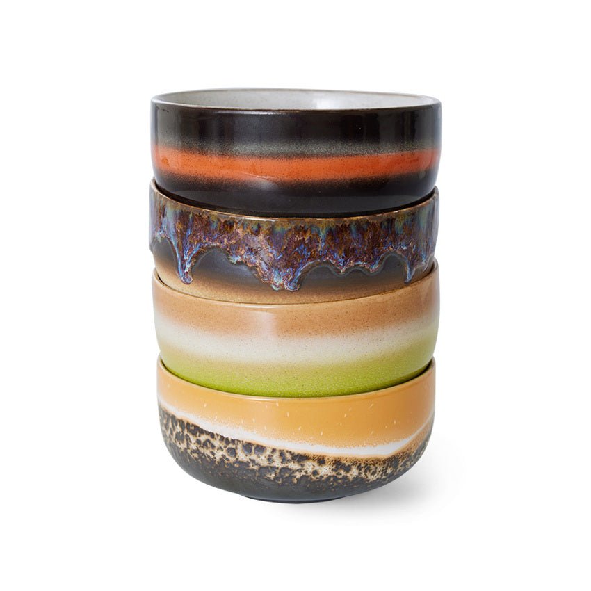 HKliving Desert Schalen HUMUS Dessert Bowls 70´s bunt | Ø12,5cm - Sir Henrys